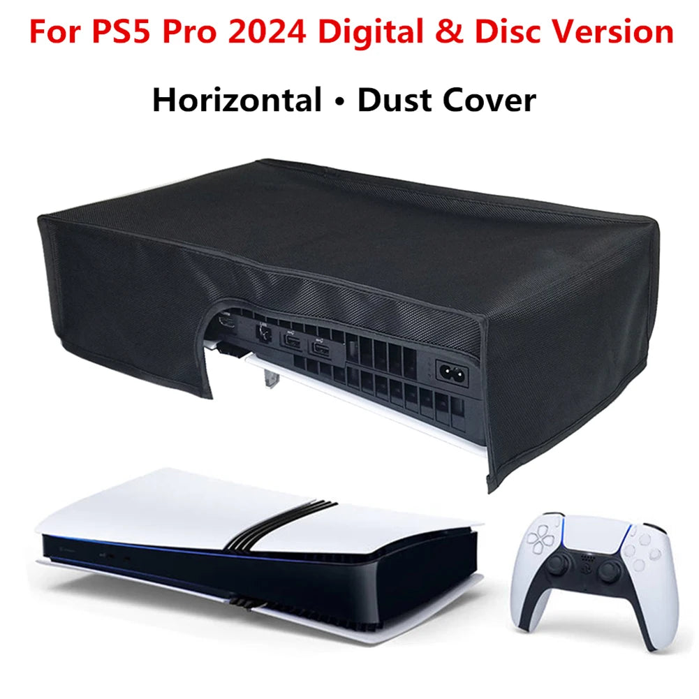 Horizontal Dust Cover for PS5 Pro – Anti-Scratch Protective Sleeve Case for Digital & Disc Edition Console