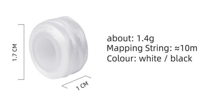 10m Pre-Inked Mapping String for Eyebrows – Microblading & PMU Marker Thread in Box for Tattoo Brow Mapping