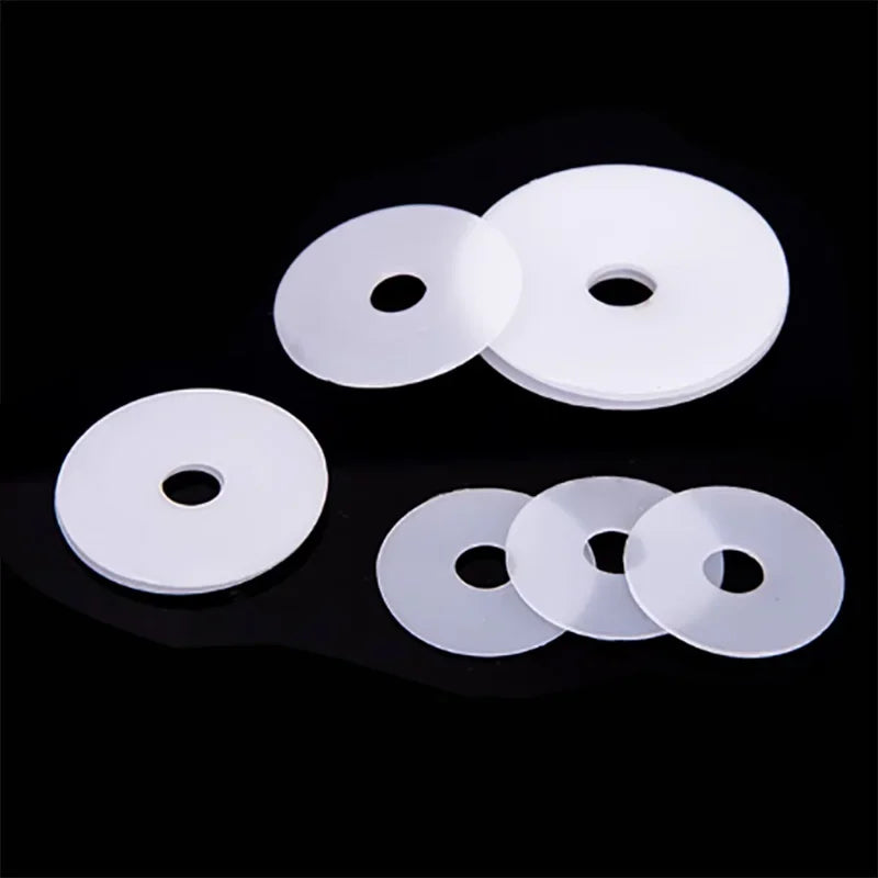 M2–M19 Plastic Nylon Flat Washers – Durable Assorted Sizes for Screws, Bolts & DIY Projects
