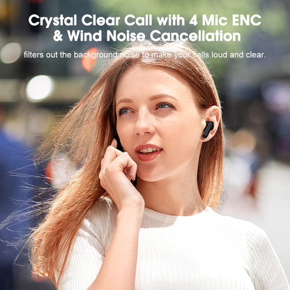 QCY T13 ANC Bluetooth Earphones - Bluetooth 5.3, Active Noise Cancellation -28dB, Fast Charge, Low Latency Wireless Earbuds