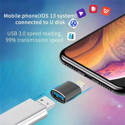 USB 3.0 OTG Adapter for iPhone & iPad – Lightning to USB 3.0 for iOS 13 and Above