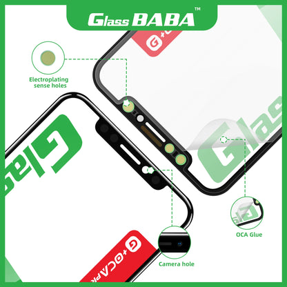 10PCS Glass BABA G+OCA 2-in-1 Screen Lens – High Quality for iPhone 12, 13, 11, 14, 15 Plus, Pro, Max, Mini, X, XS, XR
