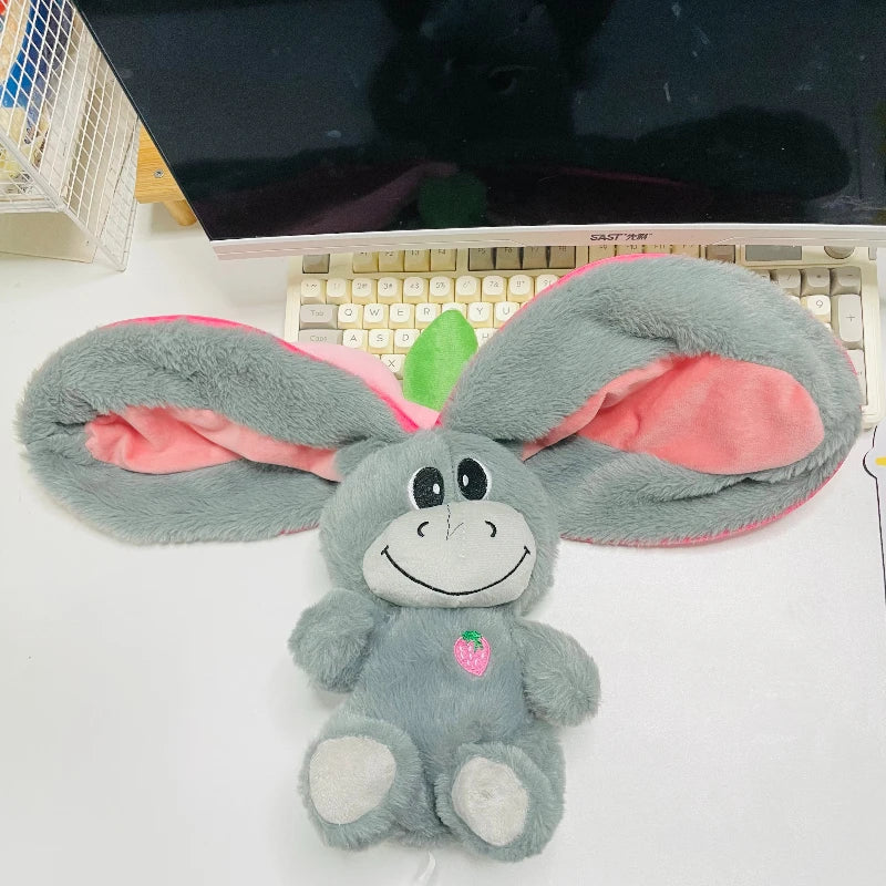 Baby Strawberry Donkey Plush Toy – 30cm Stuffed Fruit Transform Breathing Sleeping Doll, Perfect Birthday Gift for Kids