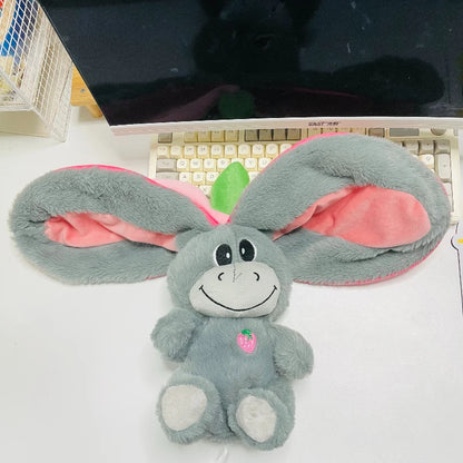 Baby Strawberry Donkey Plush Toy – 30cm Stuffed Fruit Transform Breathing Sleeping Doll, Perfect Birthday Gift for Kids