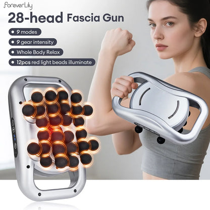 48-Head Body Massage Gun — High-Frequency Vibration Fascia Massager for Neck, Back, Waist, Thigh & Shoulder Muscle Relief