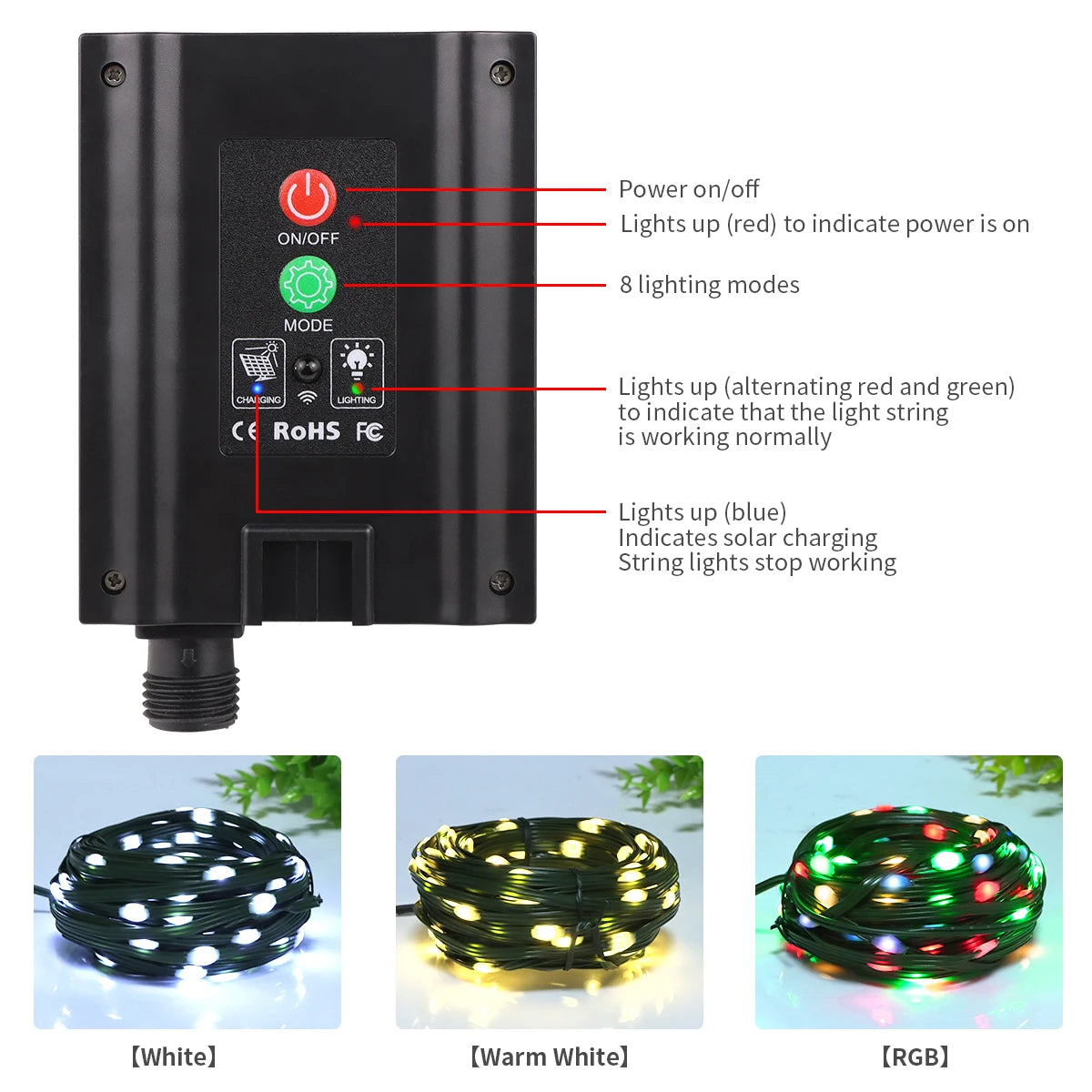 100M Solar LED Fairy String Lights – Waterproof Outdoor Christmas Garland Lights for Garden & Patio Decor