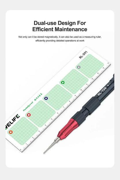RELIFE RL-091 Strong Magnetic Screw Storage Pad – Partitioned Absorption Mat for Metal Parts Organization and Repair Work