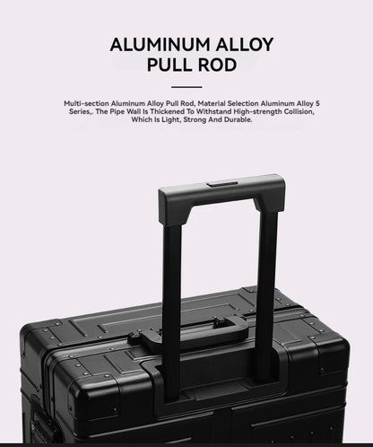2024 Aluminum Luggage Set with Wheels – Durable Carry-On & Checked Suitcases for Men, Women, and Girls (20/24/26/28 Inch)