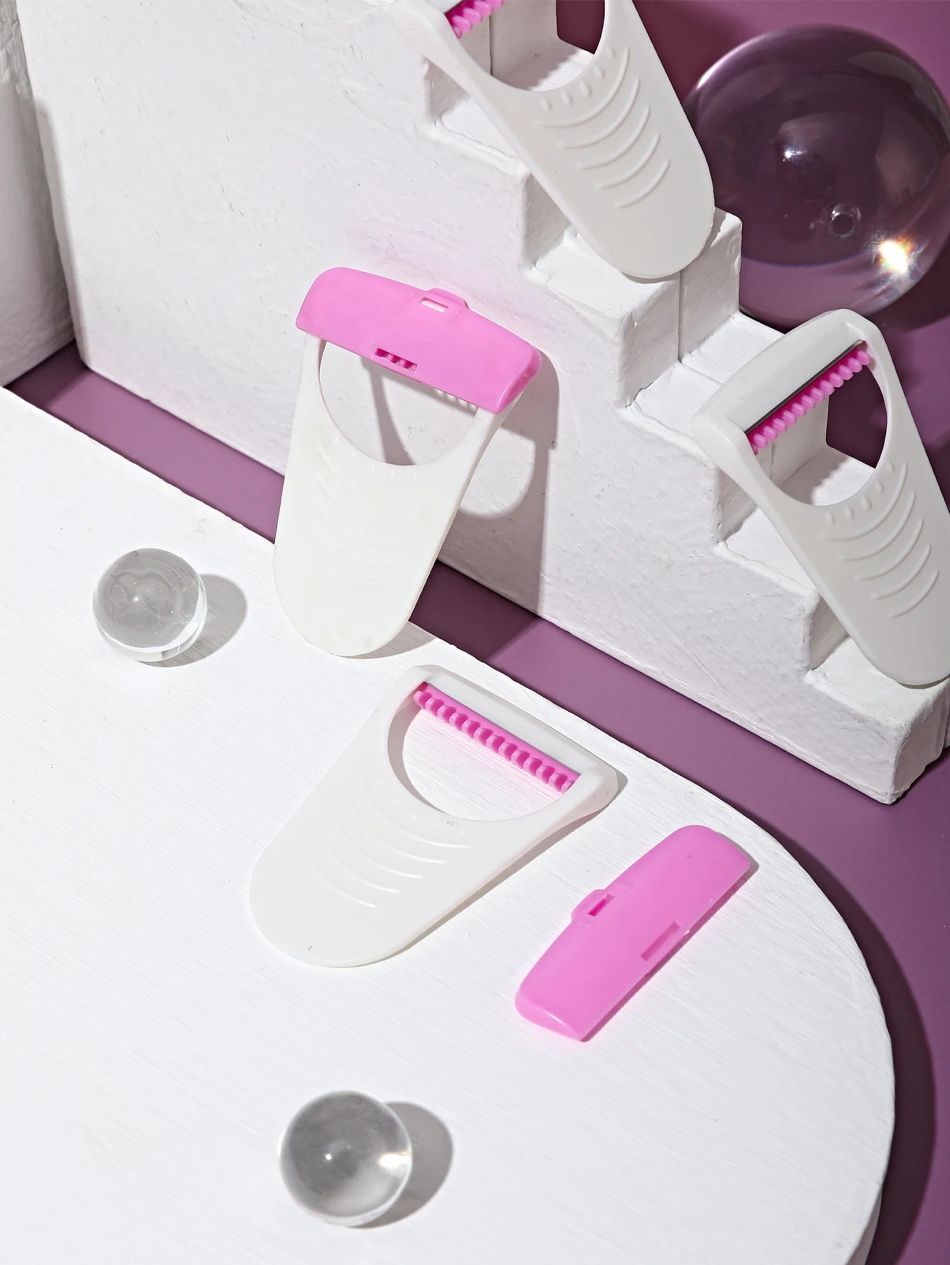 ALSHABAB 6PCS Disposable Razors for Women — Pink 1-Blade Manual Shaver for Body & Bikini Hair Removal
