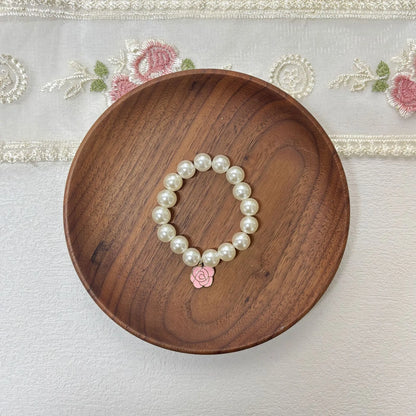 17cm Labubu Macaron Sitting Party Ornament — DIY Cute Plush Pendant with Pearl Necklace & Alloy Chain Accessory