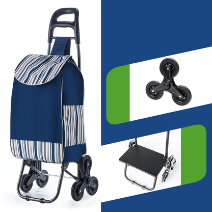 Lightweight Folding Grocery Shopping Trolley – Hand-Pull Cart for Household & Outdoor Travel