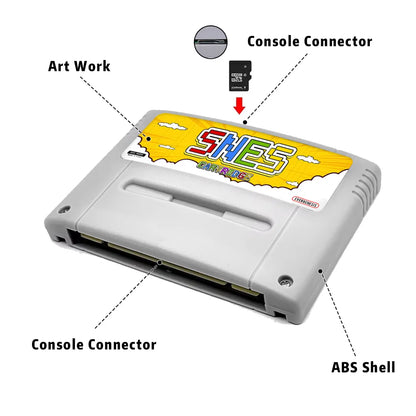 3000-in-1 SFC Game Cartridge with 8GB TF Card — Super Famicom SNES Memory Card & Game Console Accessory