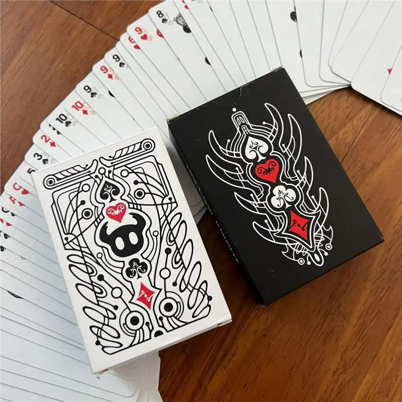 Hollow Knight Standard Poker Card Set — Black & White Playing Cards, Portable Creative Board Game Gift Collection