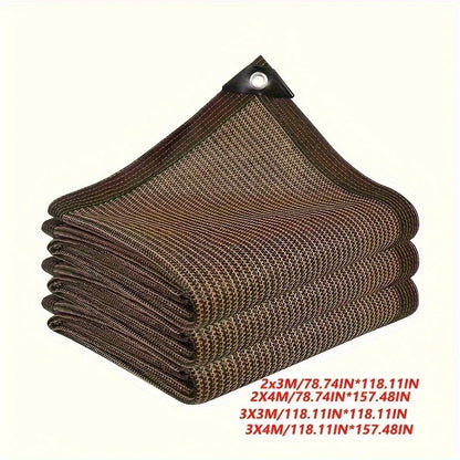 Durable Brown UV Protection Canopy Sun Shade Net – Outdoor Waterproof Shade Cloth for Travel, Picnic, Garden & Pool Use (Multiple Sizes)