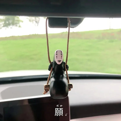Cute Anime Car Ornaments: Faceless Male Car Pendant for Rearview Mirror - Birthday Gift Auto Decoration Accessories