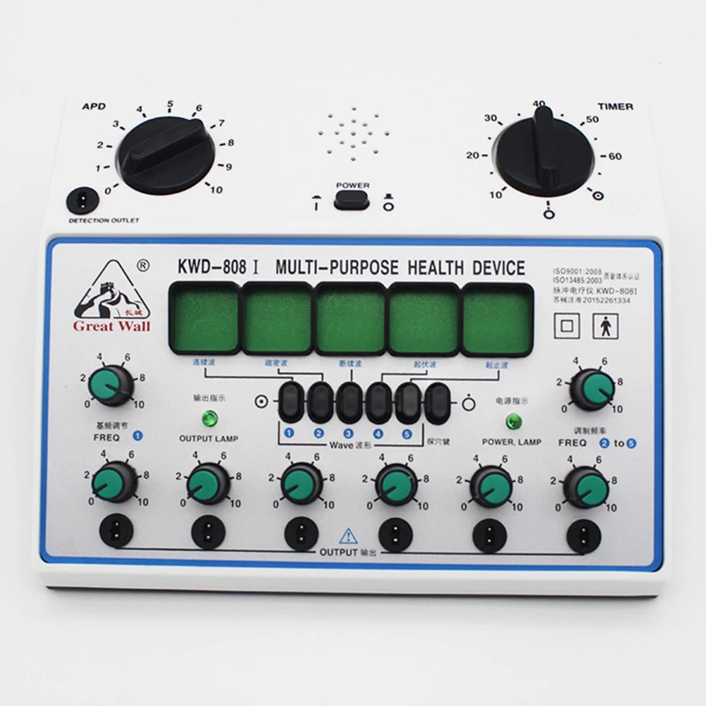Electro Acupuncture Stimulator KWD808-I – Nerve & Muscle Therapy, 6 Waveforms, 6 Output EMS Massager
