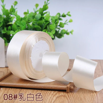 Silk Satin Ribbon Roll - 22M Craft Ribbon for DIY Bows Gift Wrapping Wedding Party Decorations in 6mm to 50mm Sizes