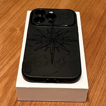 Compass Pattern iPhone Case - Creative Shockproof Soft Protective Cover for iPhone Models