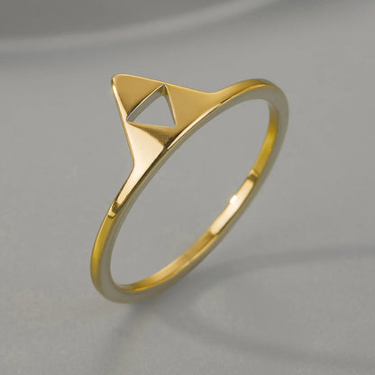 Kinitial Vintage Stainless Steel Triforce Triangle Ring – Men’s Simple Jewelry Gift
