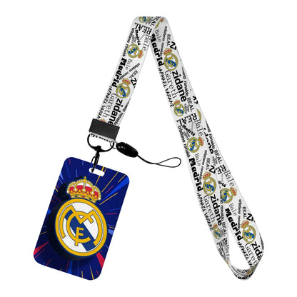 Spanish Football Neck Strap Lanyard – Cartoon Badge Holder ID Card for Kids, Students, Girls & Boys Gift