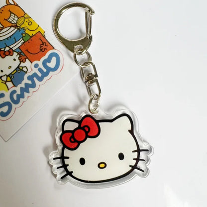 Sanrio Hello Kitty Keychain – Cute Anime Cartoon Action Figure for Bags, Cars, Keys & Kids’ Birthday Gifts