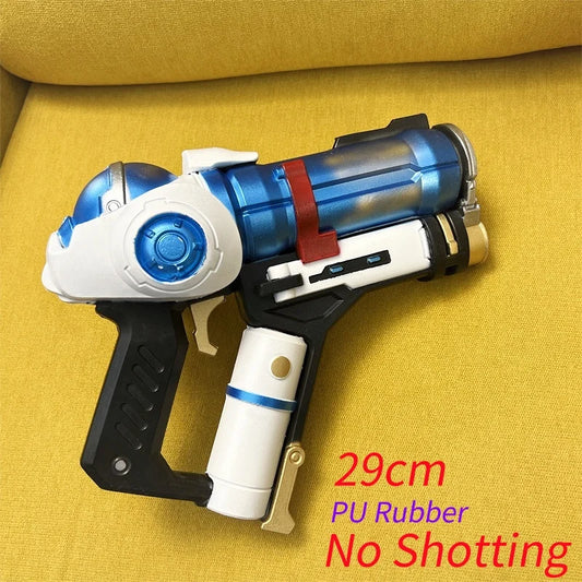 OW Gun Cosplay Meiling Zhou Frost Shock Prop – PU Rubber Weapon Model, Safe Halloween Costume Accessory