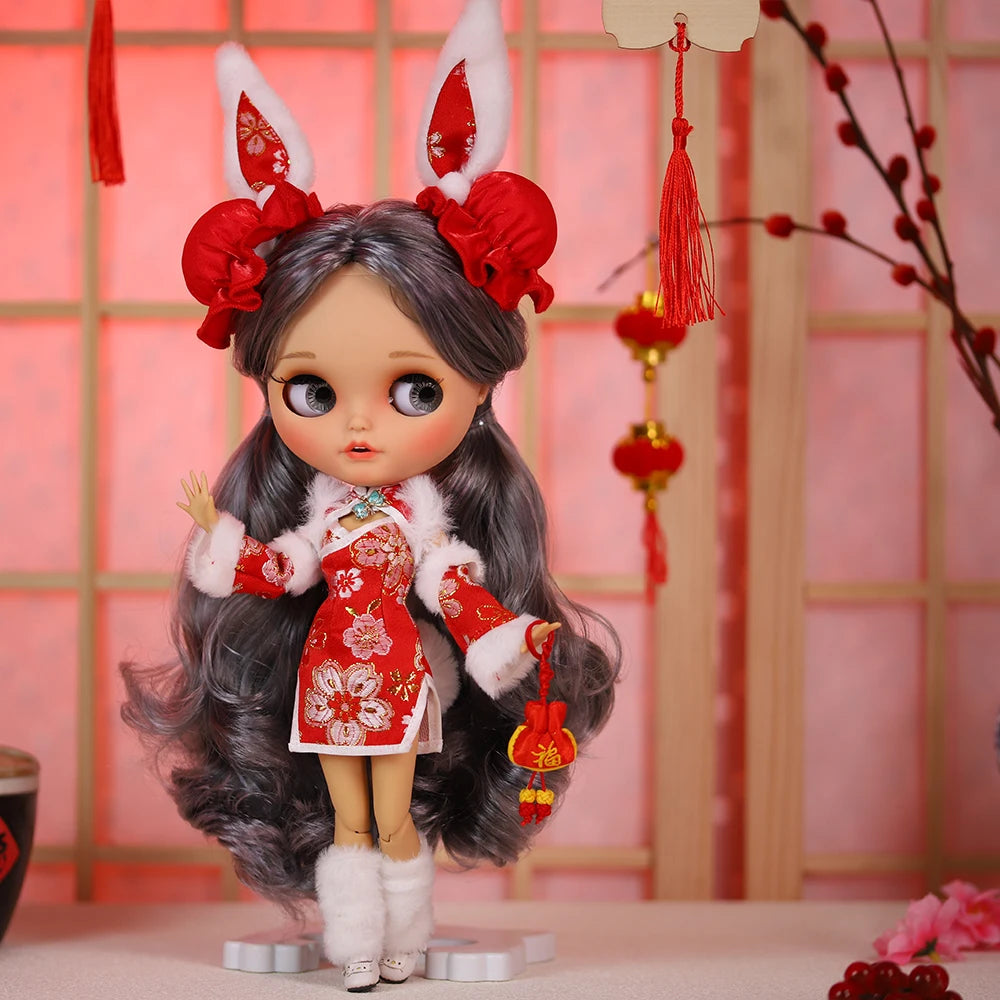 ICY DBS Blythe 1/6 BJD Doll – 30cm Tan Skin Matte Face Jointed Body, Anime Girl Toy Gift
