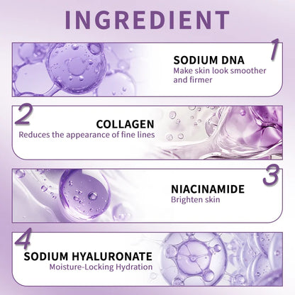 PDRN Under Eye Patches - 60 Patches (30 Pairs) with Niacinamide & Collagen for Dark Circles, Puffiness, Brightening & Hydrating Skin