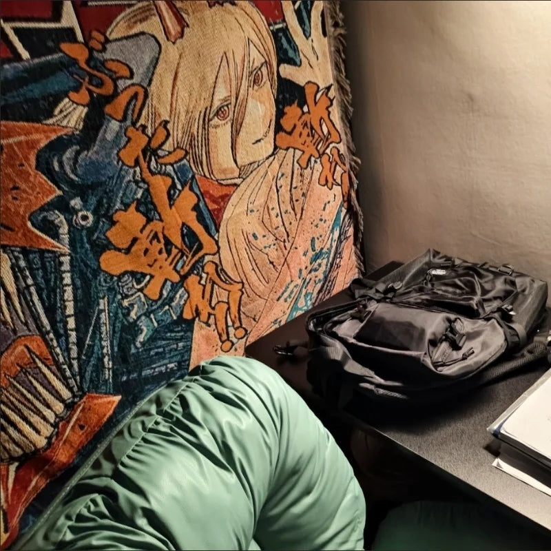 Anime Dragon Ball & One Piece Cotton Blanket – Decorative Sofa & Bed Throw