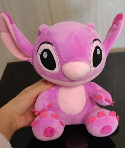 Disney Lilo & Stitch Plush Toy – Blue & Pink Stuffed Cartoon Dolls for Kids, Anime Soft Toy Christmas Gift