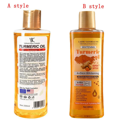 Turmeric Essential Oil 200ml – Moisturizing Body & Facial Massage Oil, Brightening & Smoothing Aromatherapy Skin Care