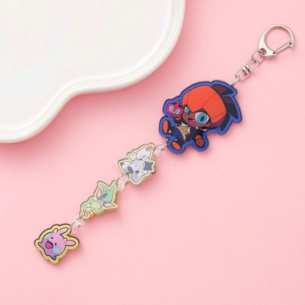 Anime Acrylic Keychain – Cute Cartoon Car Bag Pendant, Creative Gift for Friends & Fans, Fun Keyring Charm