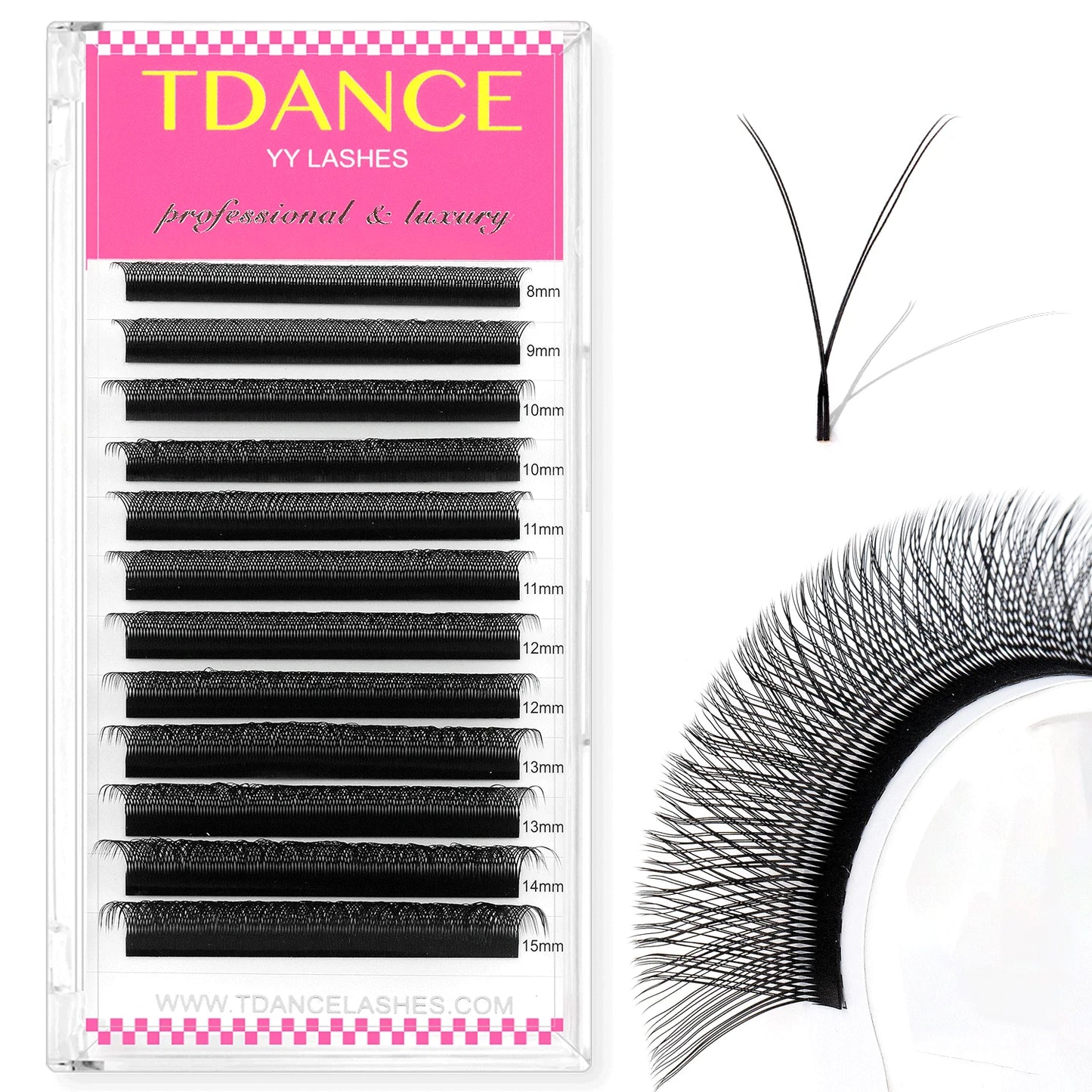 TDANCE 3D–6D Premade Fan Eyelash Extensions – W Style Faux Mink Natural Soft Volume Bloom Lashes