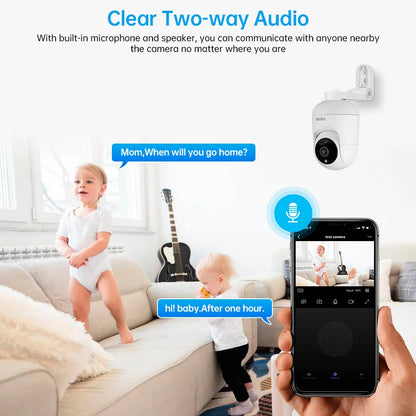 FUERS 4K 8MP WiFi Pet & Baby Security Camera – Wireless Tuya Smart Home Mini Surveillance IP Cam