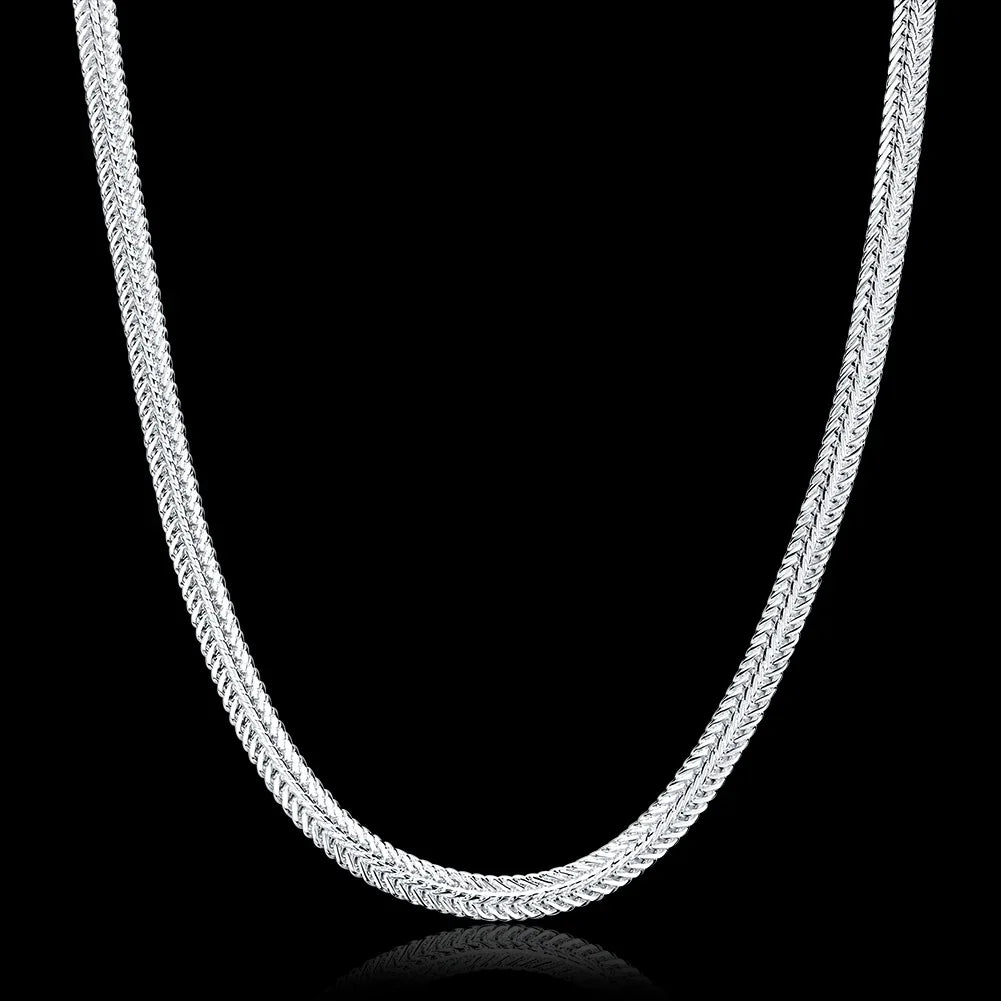 925 Sterling Silver Snake Chain Necklace — Noble Designer Jewelry for Women & Men, Wedding & Engagement Gift, 50/60cm