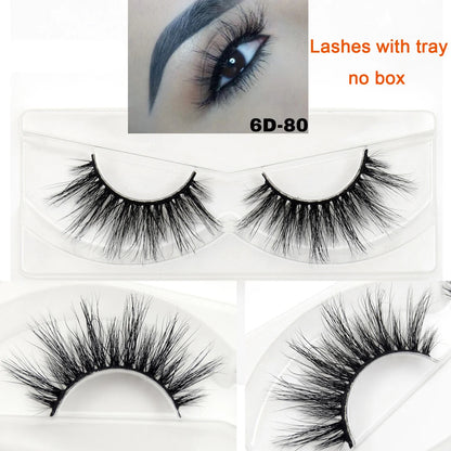 Visofree 3D Mink Eyelashes – 30/40/100 Pairs Handmade Full Strip Lashes with Tray, Cruelty-Free False Lashes for Makeup