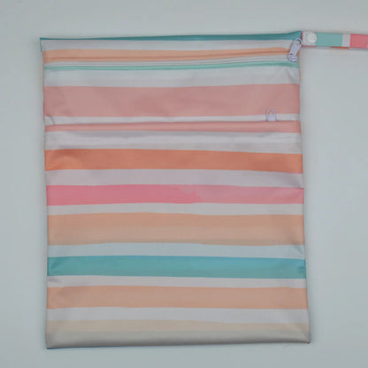 Sigzagor Wet & Dry Baby Diaper Bag – Waterproof Reusable Washable Nappy Bag with Double Zippers