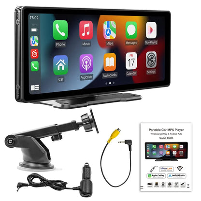 Universal 10.26” Screen Car Radio Multimedia WIFI Video Player - Wireless Carplay Screen for Apple and Android Devices