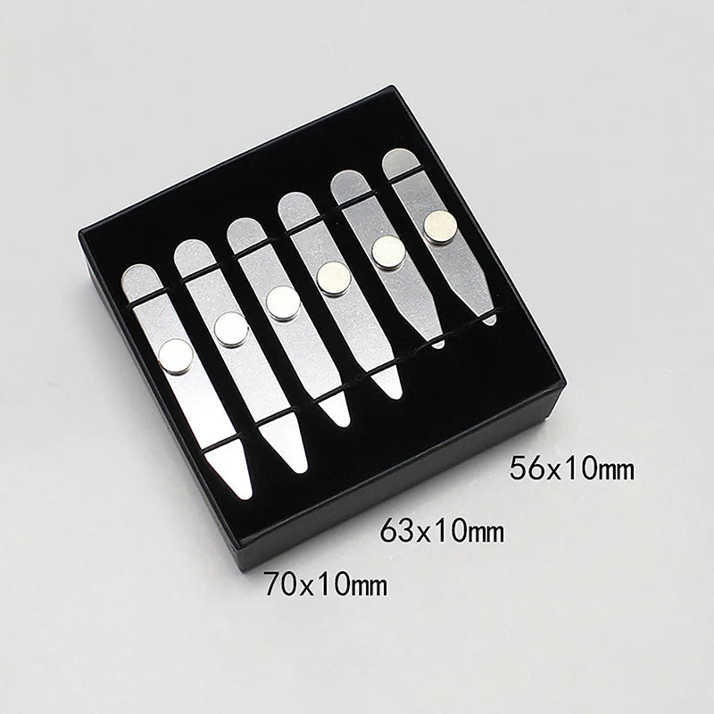 3 Size Stainless Steel Collar Stays for Men - Collar Support Inserts, Business Gift, Shirt Bone Stiffeners