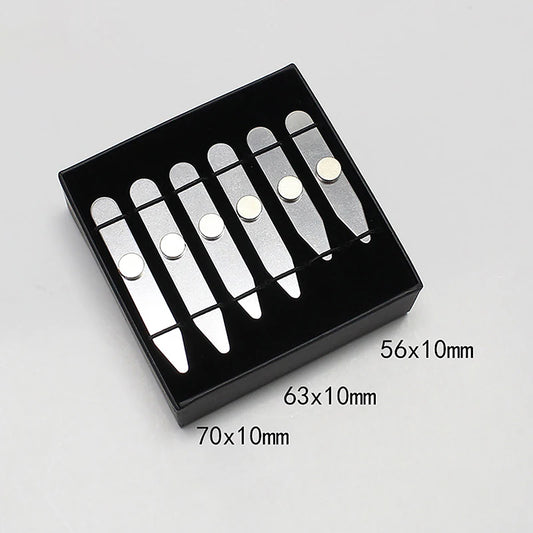 3 Size Stainless Steel Collar Stays for Men - Collar Support Inserts, Business Gift, Shirt Bone Stiffeners