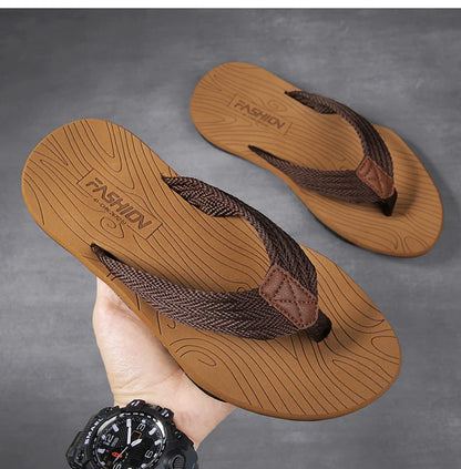 High Quality Men's Flip Flops – Fashion Summer Beach Slippers, Breathable & Thick Sole Casual Outdoor Sandals