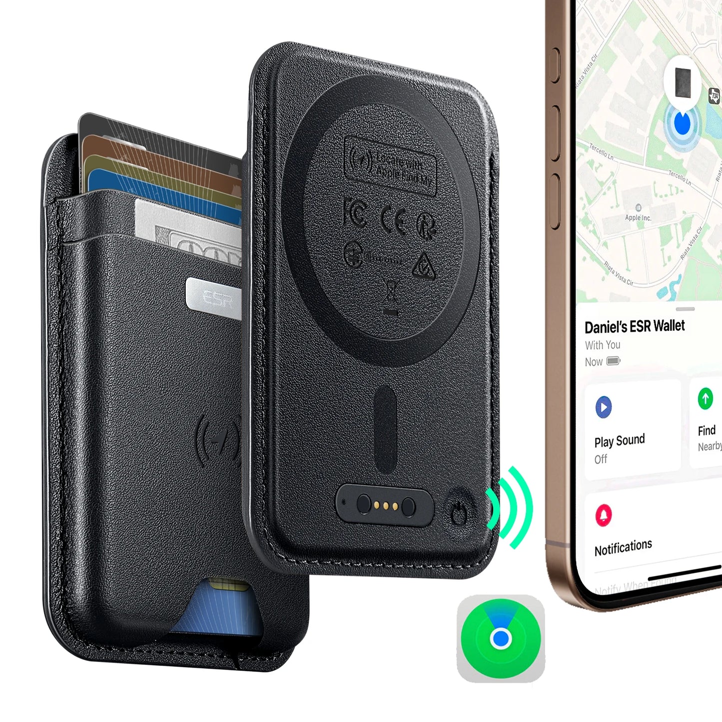 ESR MagSafe Wallet with Find My — Strong Magnetic 5-Card Holder for iPhone 16/15/14/13/12 Series