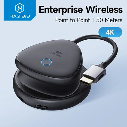 Hagibis 4K HDMI Wireless Transmitter and Receiver Kit – HDMI Extender for Monitor, Projector, HDTV, PC, Camera, Xbox Live