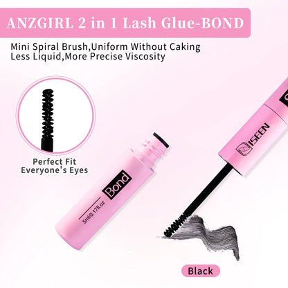 DIY Segmented False Eyelash Set – Large Capacity Cluster Lash Book with Glue, Remover, Tweezers, Brush & Festival Gift