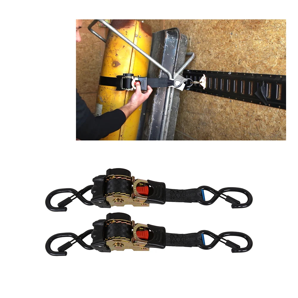 Retractable Cargo Ratchet Straps – Heavy Duty Load Securing Belts for Motorcycles & Cars Luggage Tensioner Tie Down Strap Kit