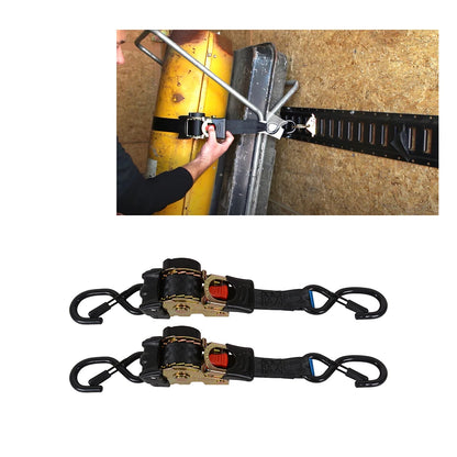 Retractable Cargo Ratchet Straps – Heavy Duty Load Securing Belts for Motorcycles & Cars Luggage Tensioner Tie Down Strap Kit
