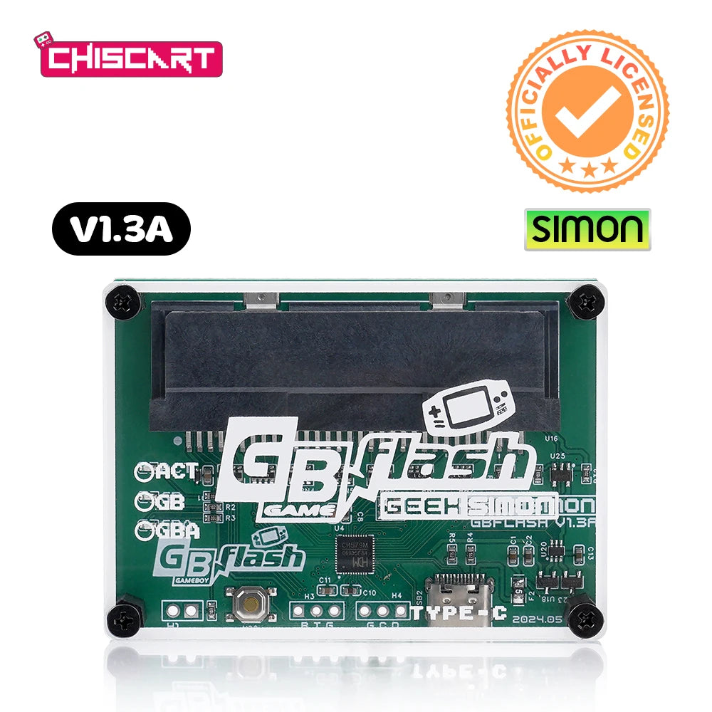 Chiscart Simon GBFlash Cart Writer - ROM Backup & Game Save Transfer Tool for Game Boy, GBA & GBC Flash Carts