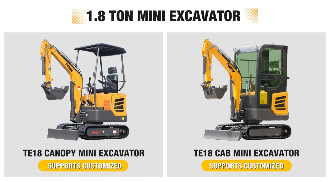 1 Ton Mini Excavator — Kubota Engine, EURO 5 Agricultural Digger, Customizable Compact Excavator for Sale