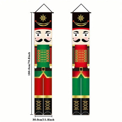 Christmas Hanging Door Banner – Antithetical Couplet Wall Decoration for Merry Christmas 2026 Party & Xmas Gift