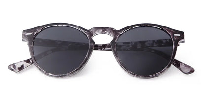 Vintage Round Sunglasses – 2024 Fashion Design for Men & Women, Retro Rivet Yellow & Blue Lens, Square Sun Glasses
